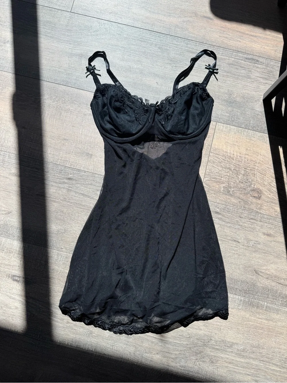 Victorias Secret Vintage 90s-2000s Black Slip Dress